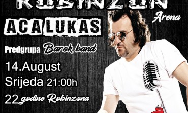 „Najveća žurka na Balkanu“ stiže na jezero Modrac – Aca Lukas 14.avgusta specijalni gost na rođendanskoj zabavi Robinzona