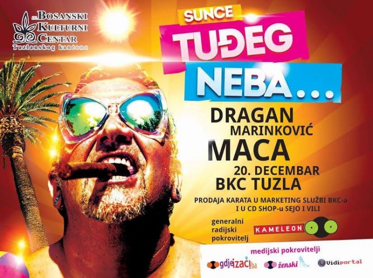 Predstava “Sunce tuđeg neba“ Dragana Marinkovića Mace 20.decembra u BKC-u Tuzla