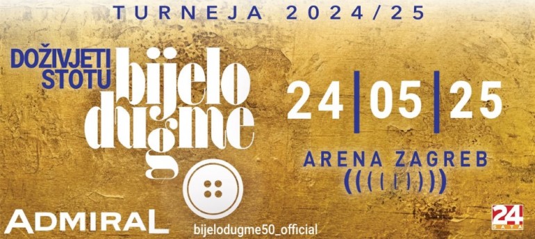 Treći koncert Bijelog dugmeta ove subote u Areni Zagreb! U prodaji ostala još samo četvrtina ulaznica