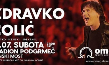U subotu spektakl Zdravka Čolića u Sanskom Mostu, 4. augusta druži se sa publikom u Zvorniku