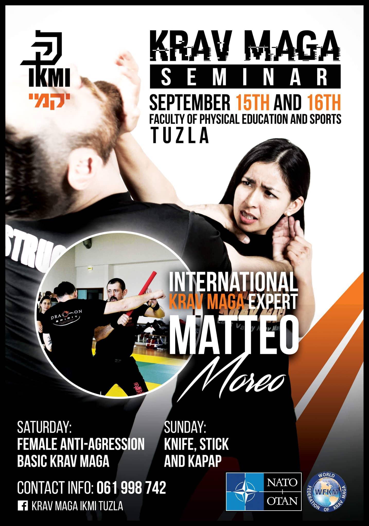 Internacionalni KRAV MAGA seminar 15. i 16. septembra u Tuzli