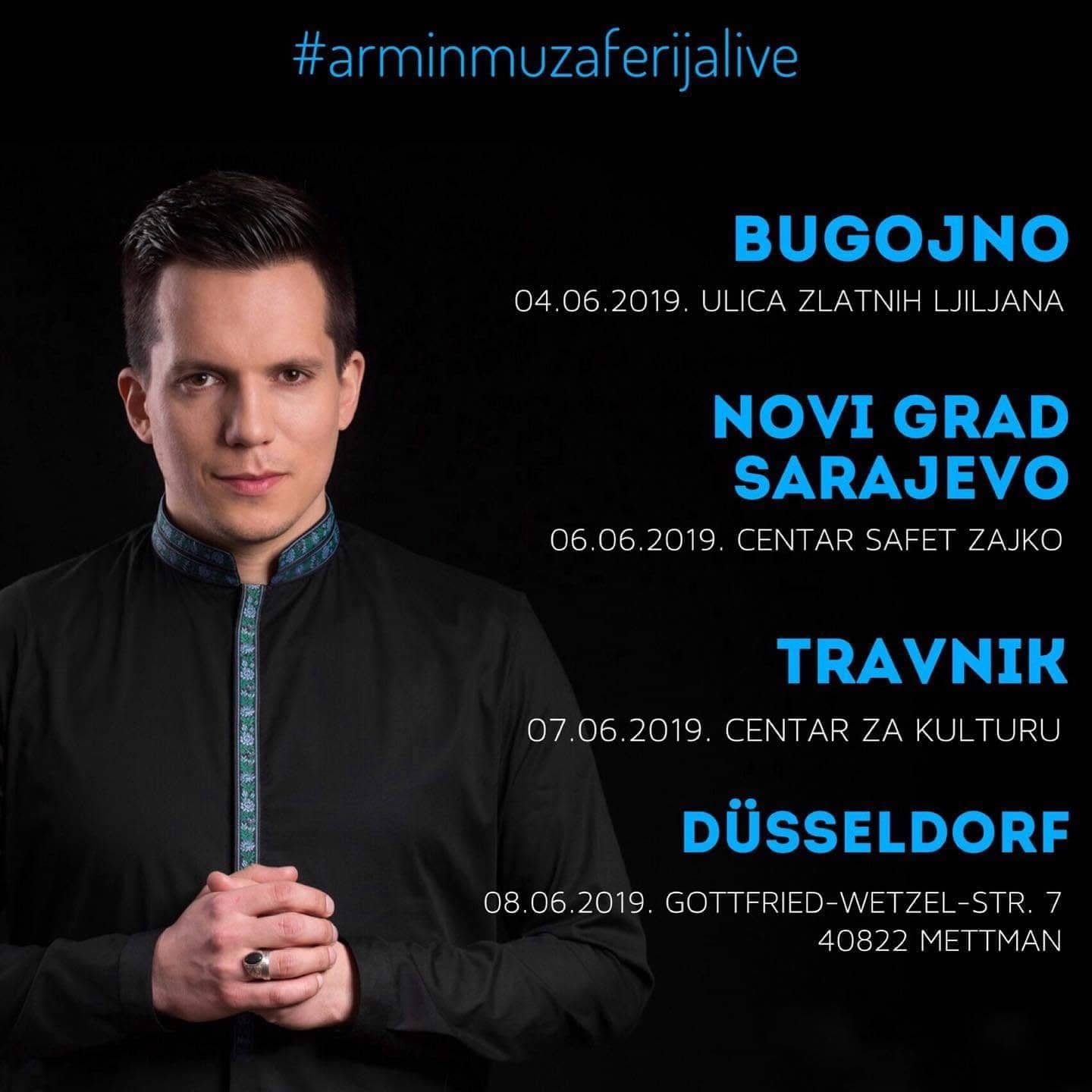 Bajramski koncerti Armina Muzaferije u BiH i Njemačkoj