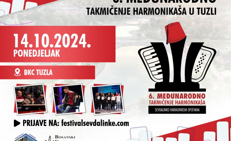 U ponedjeljak međunarodni Festival harmonike "Sevdalinko harmonikom opjevana"