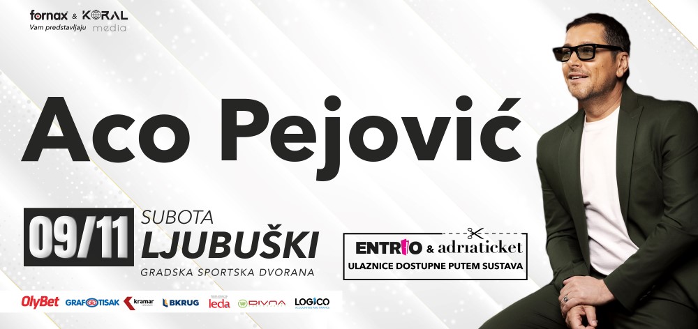 Aco Pejović priprema spektakl u Ljubuškom 9. 11.