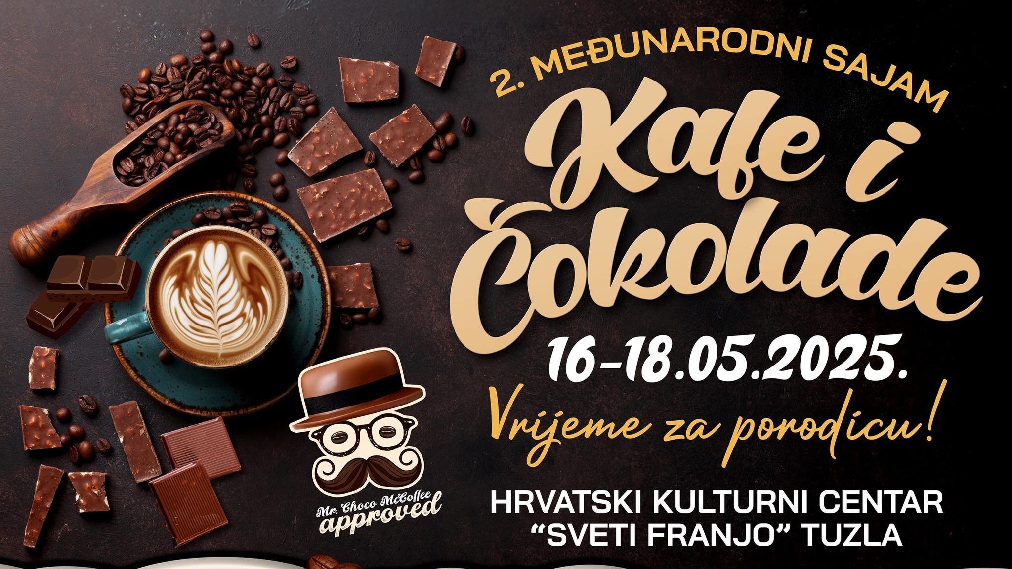 Najslađi sajam ponovo u Tuzli - 2. Sajam kafe i čokolade od 16.- 18. 05. 2025.